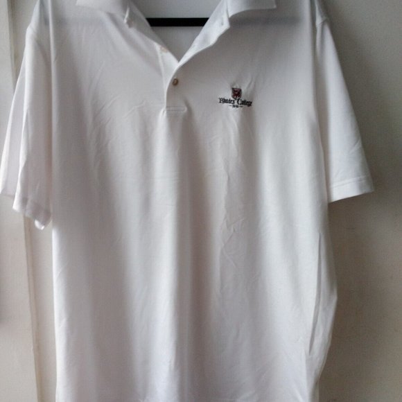 Size Large PETER MILLER Mens White Summer Comfort Polo - Picture 1 of 2